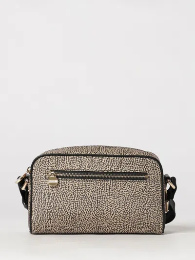 Borbonese Eco Line Op Print Recycled Fabric Bag In Brown