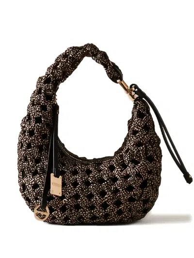 Borbonese Mini La Nido Woven Shoulder Bag In Brown