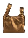 Borbonese Mini Twinnie Ring-detail Tote Bag In Brown
