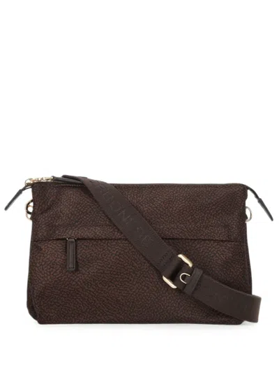 Borbonese Monogram-print Shoulder Bag In Brown