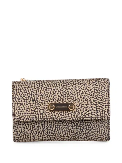 Borbonese Op Naturale Logo-plaque Wallet In Multi