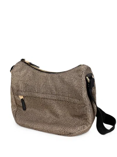 Borbonese Op Naturale Shoulder Bag In Nude