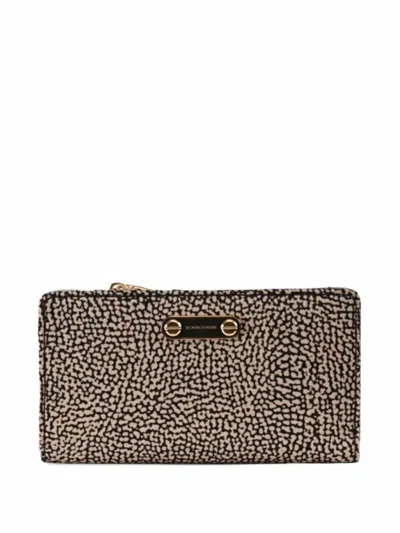 Borbonese Op Occhio Di Pernice Wallet In Red