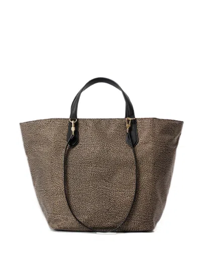 Borbonese Op Odp Tote Bag In Brown