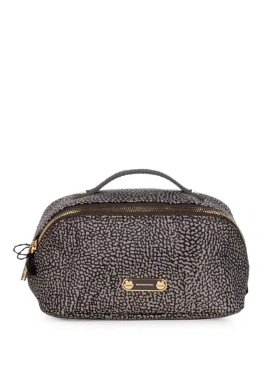 Borbonese O.p. Print Clutch Bag In Gray