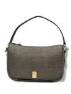 Borbonese Op Print Shoulder Bag In Brown