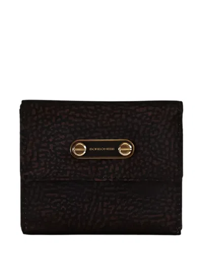 Borbonese O.p. Print Wallet In Brown