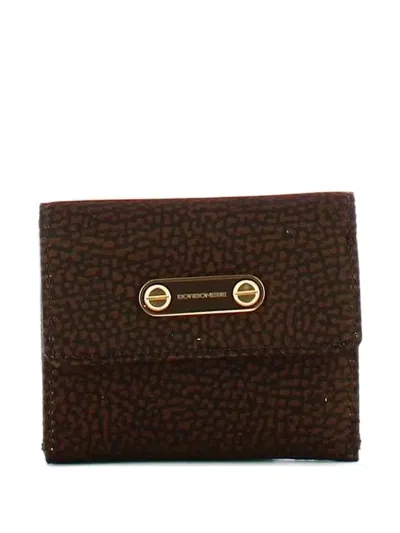 Borbonese O.p. Print Wallet In Brown