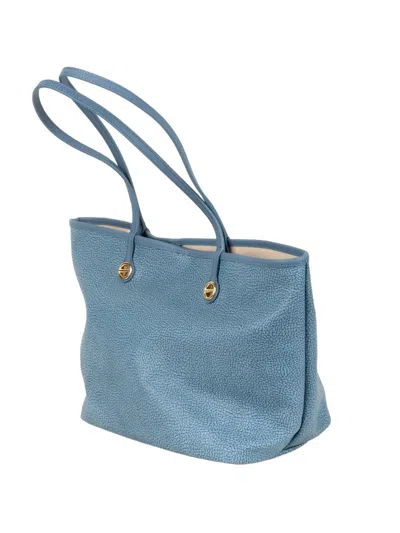 Borbonese O.p. Textured Tote Bag In Blue