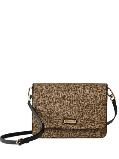 Borbonese Op-print Cross Body Bag In Blue