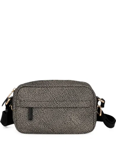 Borbonese Op-print Cross Body Bag In Brown