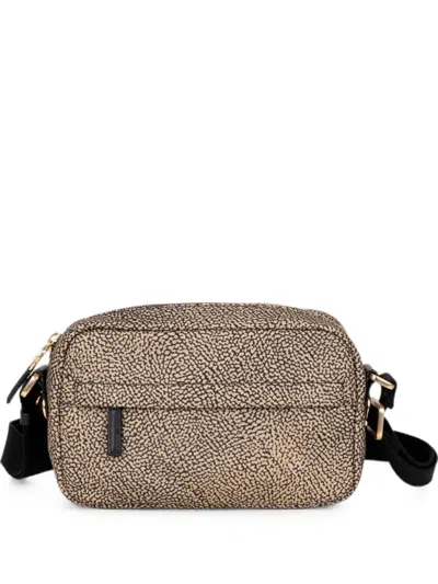 Borbonese Op-print Shoulder Bag In Brown