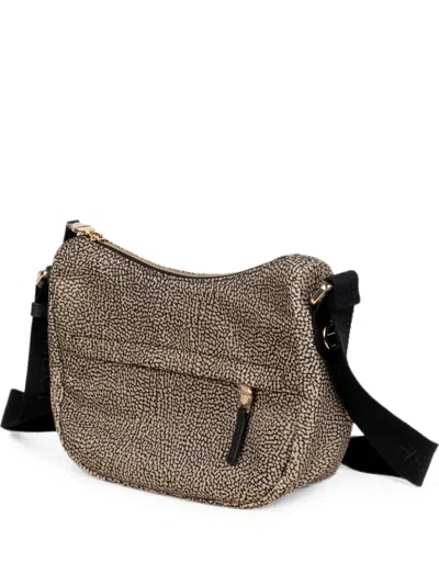 Borbonese Op-print Shoulder Bag In Neutral
