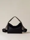 Borbonese Borsa Hobo S. C/t Bags In X80 Nero/op Naturale