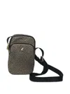 Borbonese Patterned Phone Holder Crossbody In Black