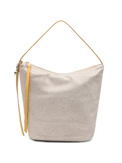 Borbonese Patterned Shoulder Bag In Neutral