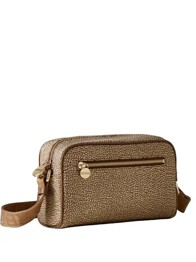 Borbonese Pebbled-pattern Shoulder Bag In Brown