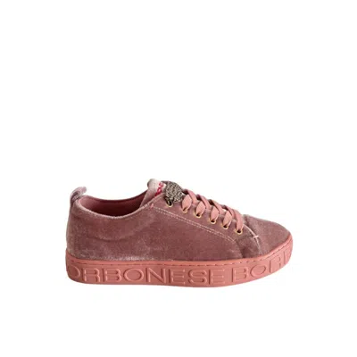 Borbonese Pink Fabric Women Women's Sneakers