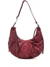 Borbonese Pleat-detail Shoulder Bag In Red
