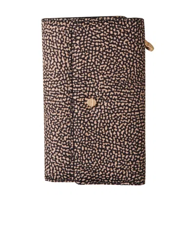 Borbonese Press Stud Fastened Medium Wallet In Black