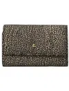 Borbonese Press Stud Fastened Medium Wallet In Op Naturale/nero