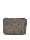 Borbonese Printed Clutch Bag In Gray
