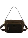 Borbonese Printed Panelled Shoulder Bag In Blue