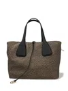 Borbonese Printed Shoulder Bag In Black