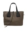 Borbonese Printed Shoulder Bag In Black