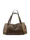 Borbonese Printed Shoulder Bag In Brown