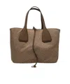 Borbonese Printed Shoulder Bag In Green