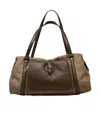 Borbonese Printed Shoulder Bag In Brown