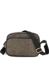 Borbonese Printed Shoulder Bag In Neutral