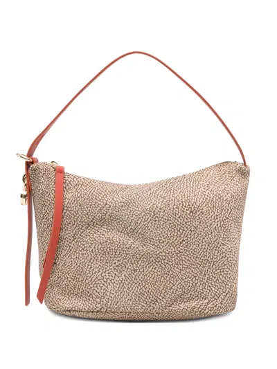 Borbonese Printed Top Handle Tote Bag In Neutral