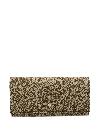 Borbonese Printed Wallet In Brown