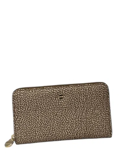 Borbonese Printed Zip-fastening Wallet In Blue