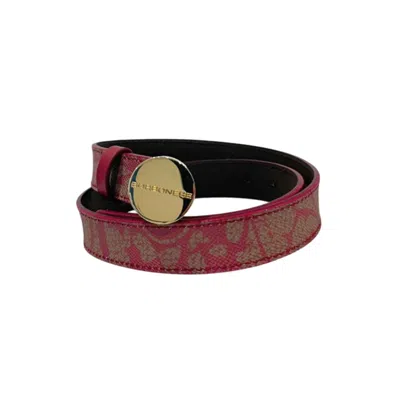 Borbonese Red Genuine Leather Women Women's Belt In Multi