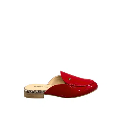 Borbonese Red Leather Women Women's Sandal