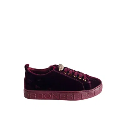 Borbonese Red Synthetic Women Sneaker In Black