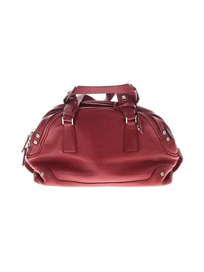 Pre-owned Borbonese Satchel In Burgundy