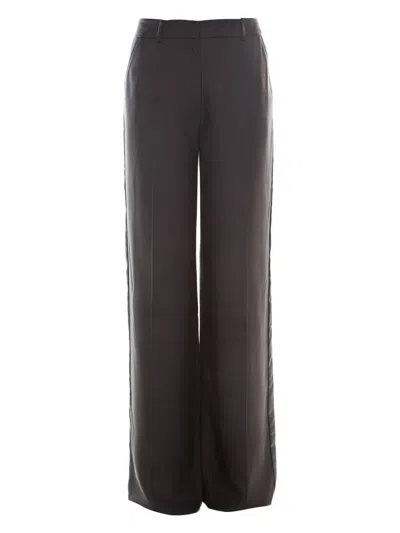 Pre-owned Borbonese Satin-trim Silk Trousers