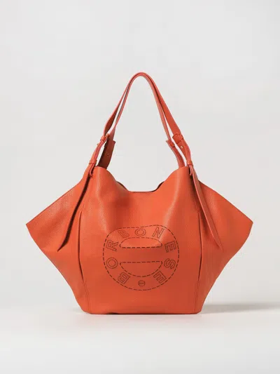 Borbonese Shoulder Bag  Woman Color Orange In Metallic