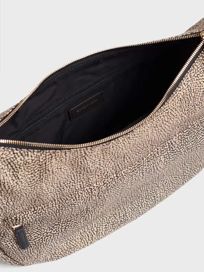 Borbonese Shoulder Bag Luna Middle In Brown