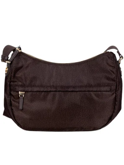 Borbonese Shoulder Bag Luna Middle In Brown