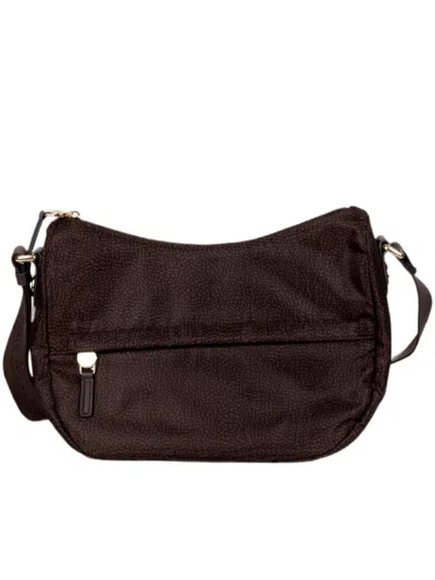 Borbonese Shoulder Bag Luna Small In Brown