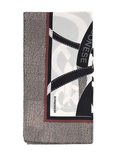 Borbonese Silk Scarf In Neutral