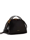 Borbonese Small Bowler Curved Zip Tote Bag In Black