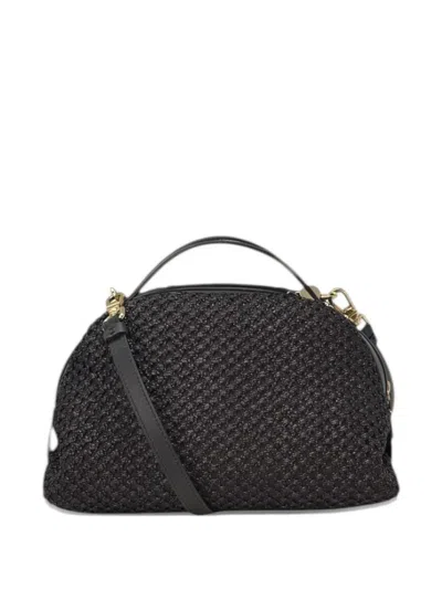 Borbonese Small Bowler Shoulder Bag In Black