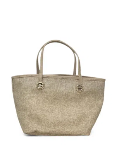 Borbonese Small Flight Tote Bag In Neutral