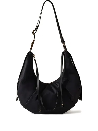 Borbonese Small Fold Shoulder Bag In Black